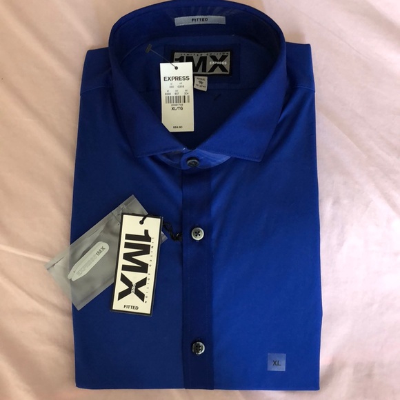 Express Mens Le Mx Dress Shirt Xl Royal ...